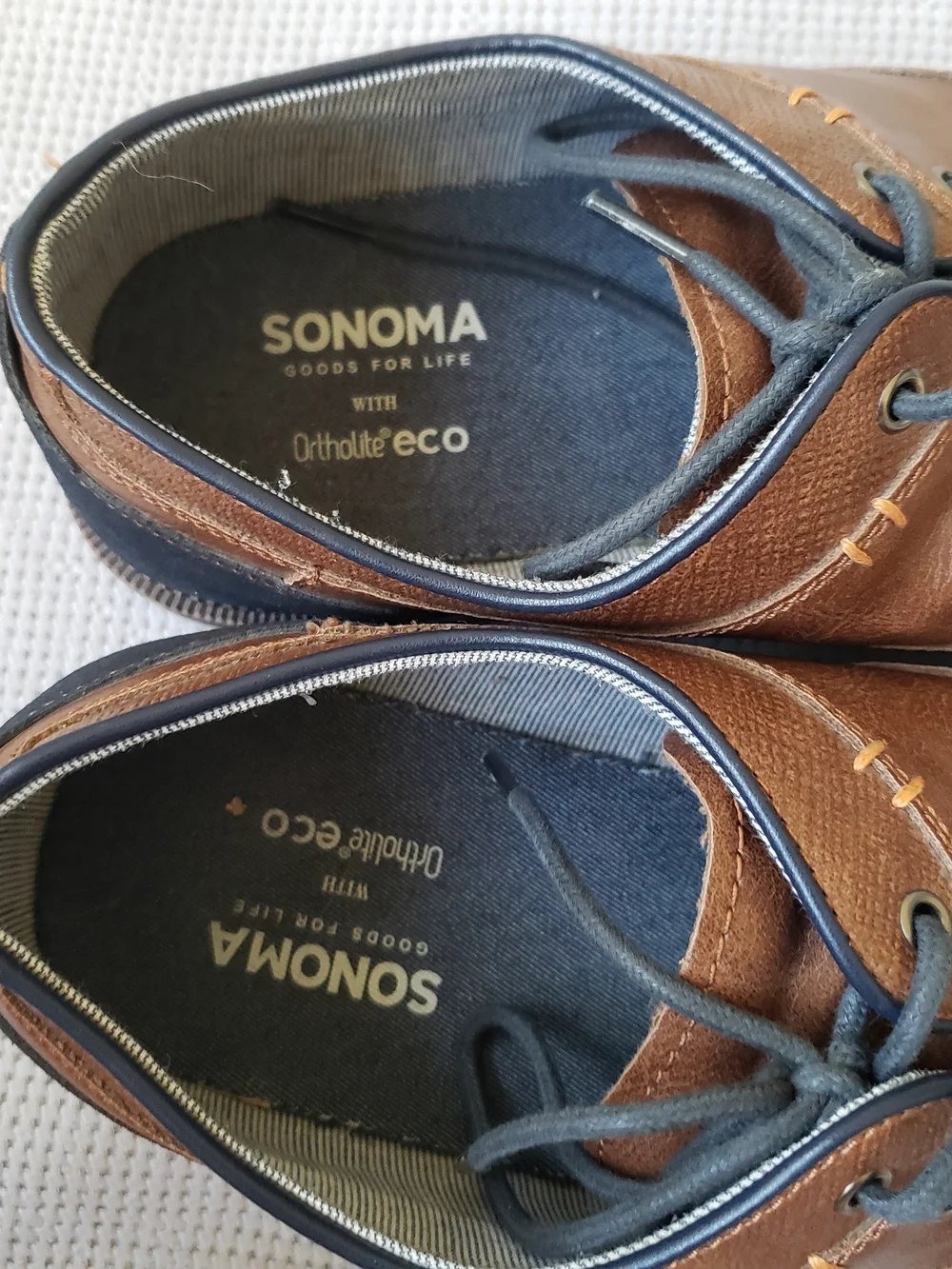 Sonoma Brown Leather Lace-Up‎ Oxford Shoes Size 11.5 Mens
